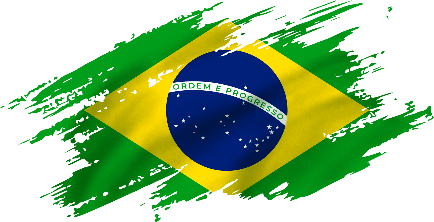 Realistic Brazil Flag